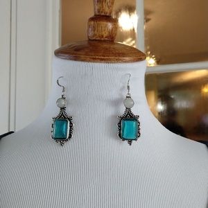 Jewelry - Apatite moonstone stamped 925 earrings Jewelry - Apatite moonstone stamped 925 earrings